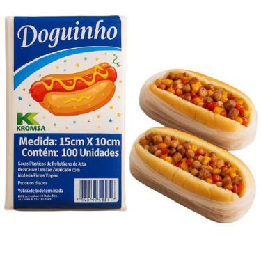 Imagem de 3000un Saco Plástico pequeno cachorro quente 15x10cm - Genérica