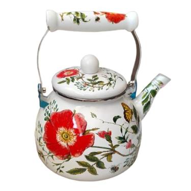 Imagem de Ｂｅｓｇａ Chaleira de esmalte para chá, jarra de água, jarra de, bule de chá de grande capacidade, cafeteira para festa, cozinha, uso doméstico, água