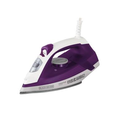 Imagem de Ferro de Passar Roupa Vapor Spray Black & Decker FX2500 Branco e Roxo 127V