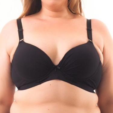 Imagem de Sutiã Plus Size Reforçado Com Bojo - SollBella Store, Preto, 52