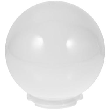 Imagem de Veemoon Globo de substituição para ventilador de teto de acrílico branco transparente - Abajur redondo de 10 cm para luminárias - Capas de lâmpada externa e iluminação pendente, capa de globo durável