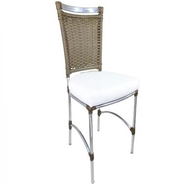 Imagem de Cadeira em Alumínio e Fibra Sintética JK para Cozinha e Edícula Trama