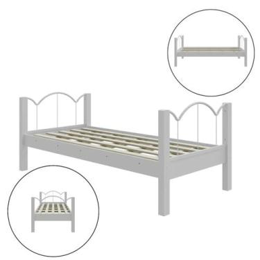 Imagem de Cama Solteiro Aço Vintage Nature Estilo Retrô - Lion Loja, branco