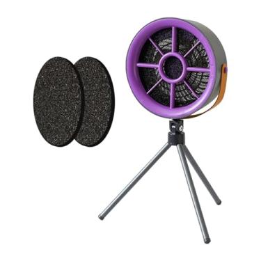 Imagem de Fenteer Máquina de mesa de exaustor portátil com filtragem múltipla para acampamento ao ar livre, máquina de fumaça para grelhar em dormitórios internos e, Roxo