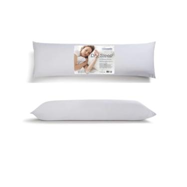 Imagem de Travesseiro de Corpo Minhocão para Gestante - 45x130cm - Antitranspirante e Antialérgico - Branco