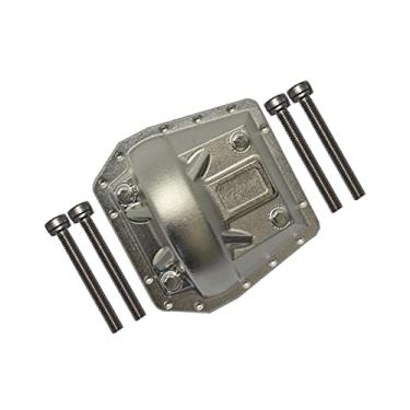 Imagem de XHSESA RC Front/Rear Gearbox Cover Aluminum Accessory for Axial 1/6 SCX6 JLU Wrangler 4WD-AXI05000T1 RC Crawler Car (Silver)