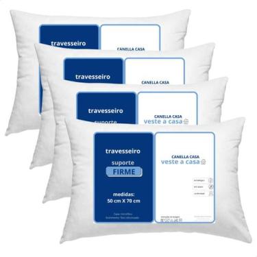 Imagem de Kit 4 Travesseiros Antialérgico Suporte Firme 50x70cm - CAMESA