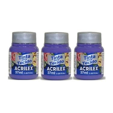 Imagem de Tinta Para Tecido Fosca Acrilex 37ml 3 Unidades Artesanato Fixação Frio Alta Cobertura – Fixação a Frio e Alta Cobertura Com Acabamento Fosco, Este Kit É A Escolha Perfeita Para Quem Busca Qualidade (Violeta Cobalto 540)