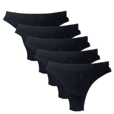 Imagem de Kit Com 5 Calcinha Tanga Feminina Cós Sem Costura Básica - SOPHIA MODA