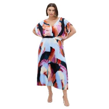 Imagem de City Chic Vestido feminino plus size - midi estampado Henley, Aspecto, 58