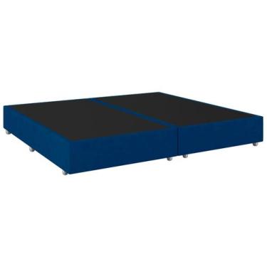 Imagem de Base Cama Box King Gazin 27x193x203cm Nevasca, Azul, King