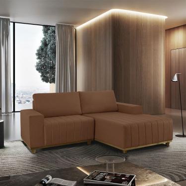 Imagem de Sofá Fixo Com Chaise 2M Boreal Veludo Com Molas Lado Direito Meu Sofá Online