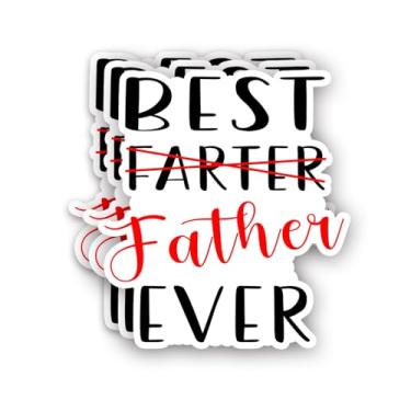 Imagem de Adesivo engraçado (3 peças) Best Farter Father Ever Funny Dad Dada Grandpa Papa Quotes Family Love Father's Day Vinyl Decal for Tumbler Laptop Tablet Garrafas de água Livros Telefone - Tamanho 7,8 x