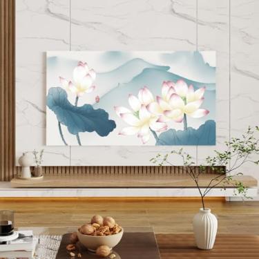 Imagem de Capa de TV interna 32-80 polegadas Capa protetora de tela à prova de poeira padrão de pintura colorida para TVs LCD/LED decorativas sala de estar/quarto acessório flor4||55 polegadas