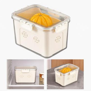 Imagem de Organizador Multiuso Geladeira Caixa Armazenar Frutas Verduras Legumes