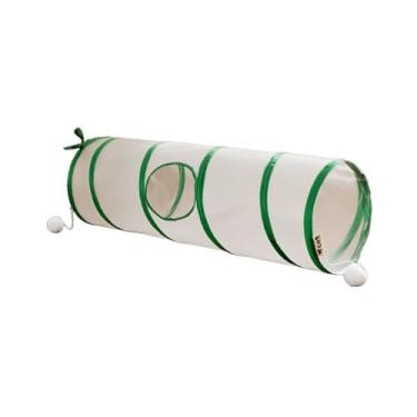 Imagem de Ｂｅｓｇａ Tenda de Brincar com Túnel para Gatos, Dobrável, Compacta, com Bolas Penduradas, Brinquedo Interativo para Cães E Coelhos, Verde Direto