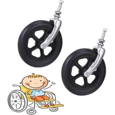 Imagem de Roda De Borracha De Substituição Para Cadeira De Rodas - 6/7/8 Ih Caster Dianteiro Desativado Ti-slip Rodas De Borracha Substituição Para Cadeiras De Rodas, Andarilhos, Andadores, A, 8in