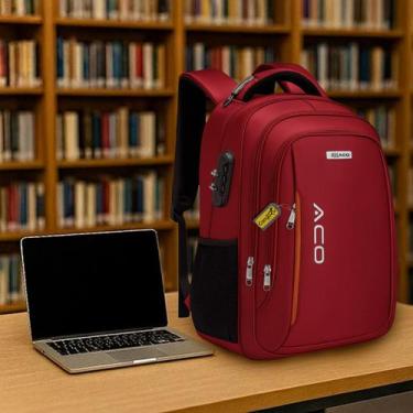 Imagem de Mochila Bolsa Masculina Feminina Notebook Anti Furto Reforçada Escolar