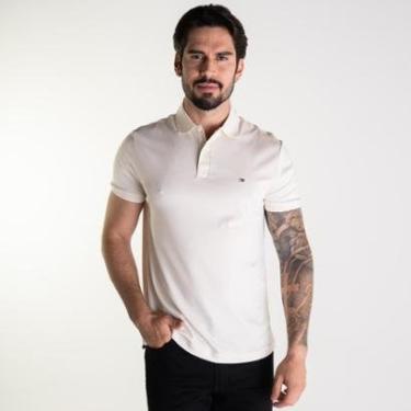Imagem de Camisa Polo Tommy Hilfiger Liquid Cotton Off White-Masculino