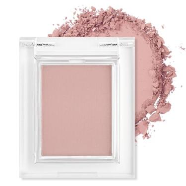 Imagem de Erinde Paleta de sombra fosca única, sombra de olhos de veludo, pó compacto, maquiagem natural, maquiagem de longa duração, ultra-misturável, cor pigmentada, fórmula vegana, malva pálido H08