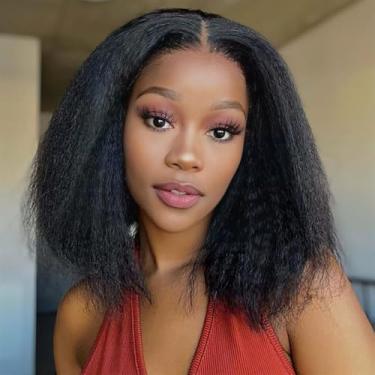 Imagem de Peruca Ugrace Pre Everything sem cola, 6 x 5 HD, peruca de cabelo humano para mulheres negras, pré cortada, nós, descoloridos, densidade 180, desgaste e sem cola, cabelo humano 35,56 cm