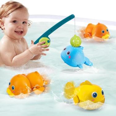 Imagem de Brinquedos de banho DWI Dowellin Magnetic Fishing Games 18 meses ou ma