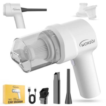 Imagem de Aspirador de pó portátil para carro WOKEGI 10000PA 2000mAh branco