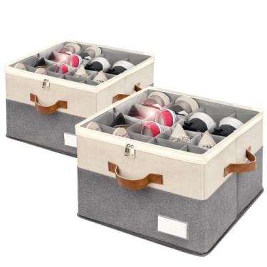 Imagem de Organizador de sapatos RONCHIL dobrável com capa transparente, pacote 