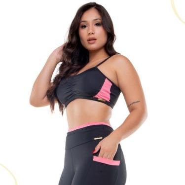 Imagem de Top Fitness Academia Feminino Alça Fina Com Bojo Removível - C&M Fitne