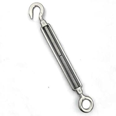 Imagem de JY-MARINE M12 Esticador de corda de aço inoxidável 316, tensão, resistente, para corrimão de cabos, kit de ferragens de corda de fio (gancho e olho tensor)