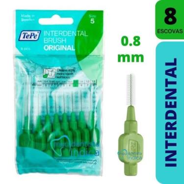 Imagem de Escova Interdental Macia  Tepe Original Verde Size 5  0.8 mm  8 unidad