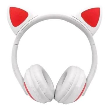 Imagem de Fone De Ouvido Bluetooth De Gatinho - Branco - Exbom