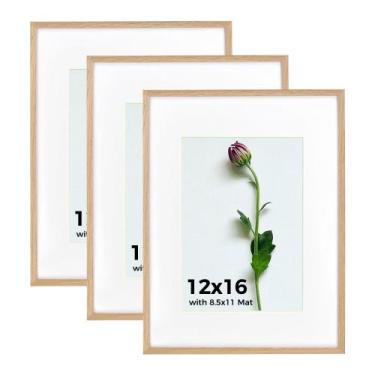 Imagem de Conjunto de molduras para fotos Atryinous Solid Oak Wood 30x40cm com a