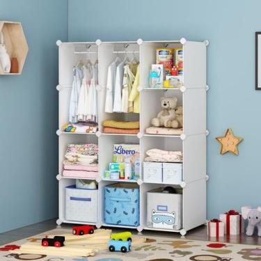 Imagem de Organizador de armário de bebê VIPZONE Baby Closet 12 Cube White