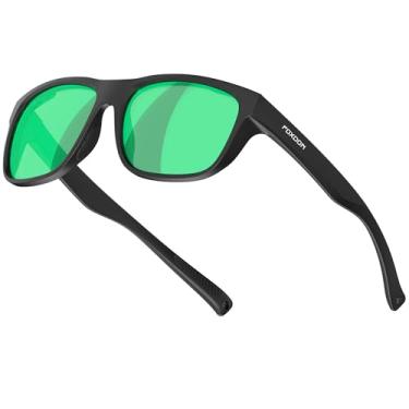 Imagem de SIPLION Óculos de sol masculinos polarizados Foxdon Driving – Óculos de sol de pesca clássicos que reduzem o brilho e proteção UV400, Verde/espelhado, M