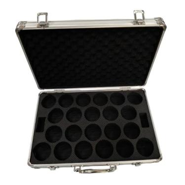 Imagem de menolana Caixa de armazenamento de bolas de bilhar 22 bolas suporte acolchoado equipamento com alça de transporte mala de bolas de sinuca estojo de transporte