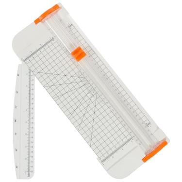 Imagem de Cortador de papel A4, cortador de papel reto de 30,5 cm, com régua lateral e lâminas de segurança, ferramenta para scrapbooking, cortador de papel multifuncional para cupom, etiqueta e cartolina