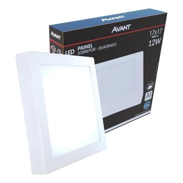 Imagem de 2X Painel Led Plafon Aluminio Sobrepor 12W 6500K Branco Frio