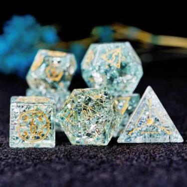 Imagem de Conjunto de dados: DND Dungeons and Dragon Natural Crystal, RPG de lux