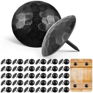 Imagem de Otoolling 70 peças Clavos grandes de ferro de 3,8 cm, pregos decorativos de ferro antigo, fixadores ornamentais rústicos para portas de madeira, venezianas, vigas de madeira sintética, portões e