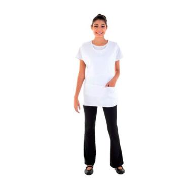 Imagem de Conjunto de Calça Bailarina, Camiseta e Bata para Copeira, Arrumadeira