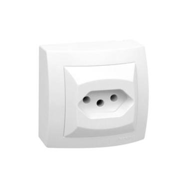 Imagem de Conjunto Tomada 2p+t 10a 250v Sistema X Branco Pial