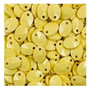 Imagem de Pingente Lentilha Amarelo 11x8mm 1670pçs 500g Oval Bijuteria - Macall