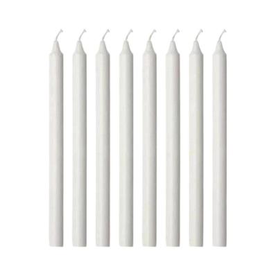 Imagem de Kit 10 Velas Brancas De Parafina Nº 10 Altura 19,7 Cm