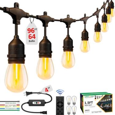 Imagem de Dimmer impermeável LED EIKOSON 29m 64 LED para luzes de corda externas