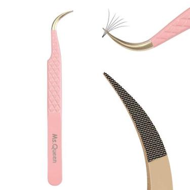 Imagem de Pinça de extensão de cílios Ms.Queen Fiber Tip Curved Lash