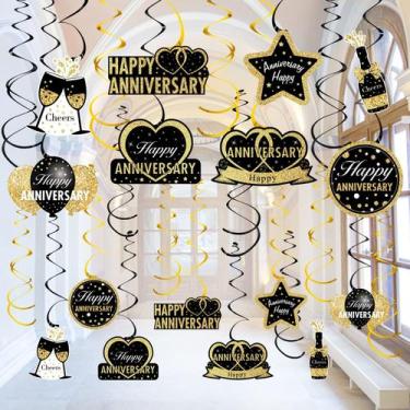 Imagem de Hanging Swirls Decorations Luxiocio Feliz aniversário de casamento