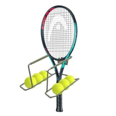 Imagem de Raquete de tênis de metal montado na parede e suporte de pingue-pongue