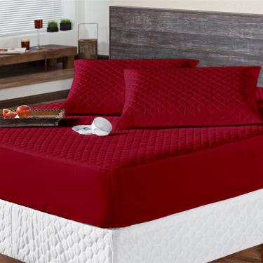 Imagem de Protetor Colchão Max Impermeável Solteiro 2 Peças - Vermelho