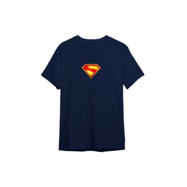Imagem de Camiseta Esportiva Azul Manga Curta Superman Símbolo